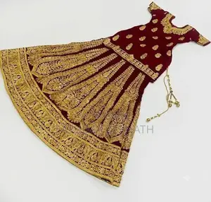 Dark Red Lehenga(Short Hand) - Medium Sized