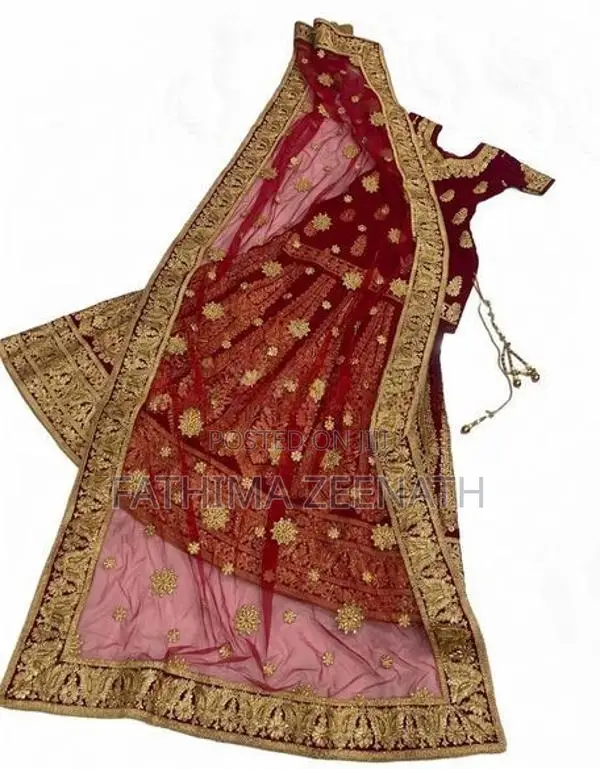 Dark Red Lehenga(Short Hand) - Medium Sized