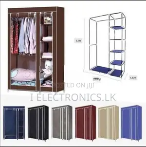2 Door Storage Wardrobe Foldable and Movable Cloth/Fabric