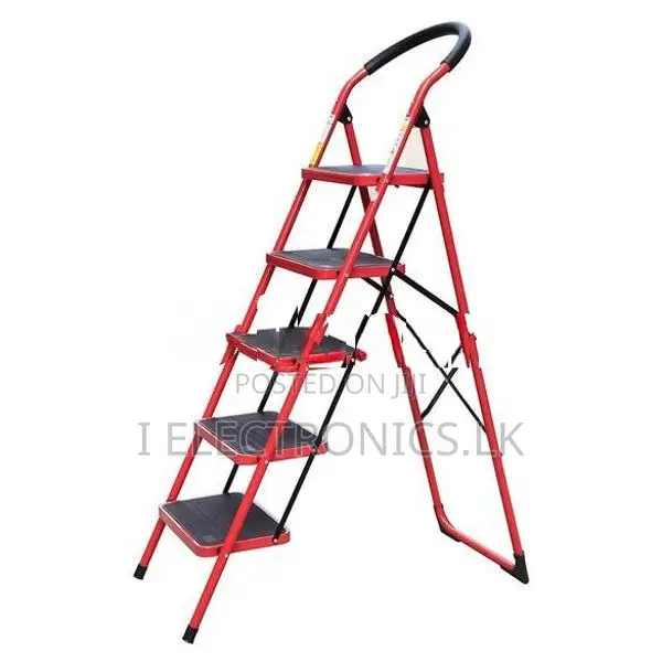 5 Step Ladder, Folding Stool with Wide Anti-Slip Pedal