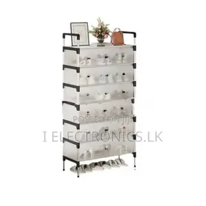 7 Layer Metal Shoe Rack with Dustproof Cover