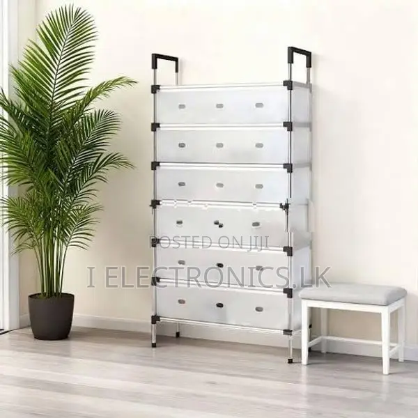 7 Layer Metal Shoe Rack with Dustproof Cover