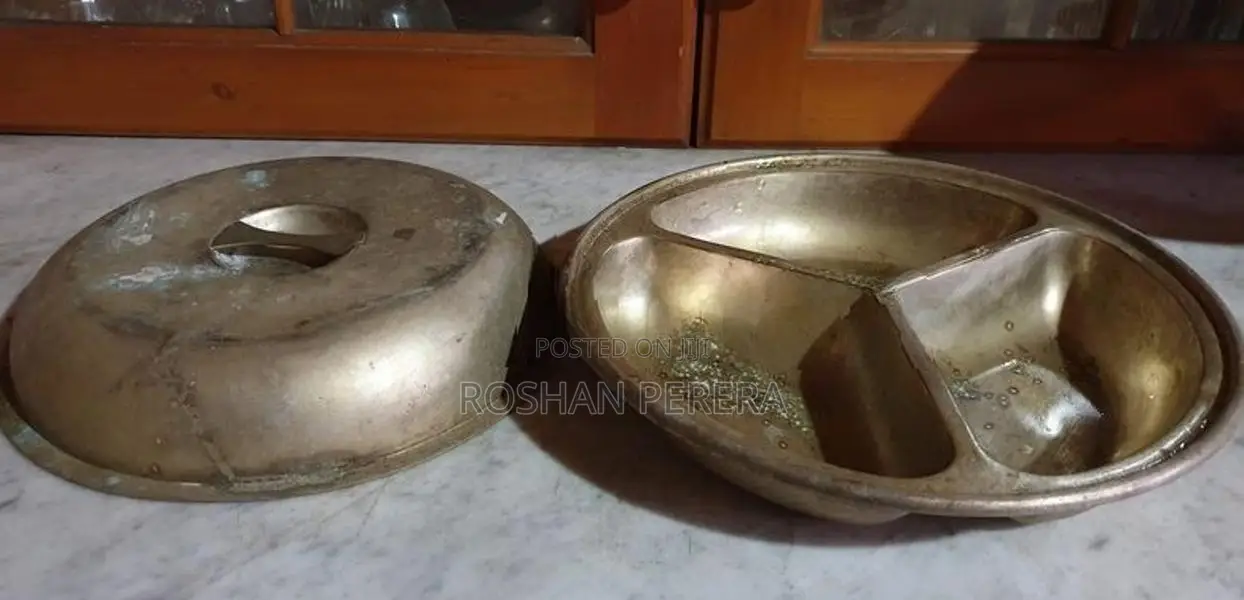 Title: Rare Family Heirloom: Antique Era Silver-Plated Brass Dishes