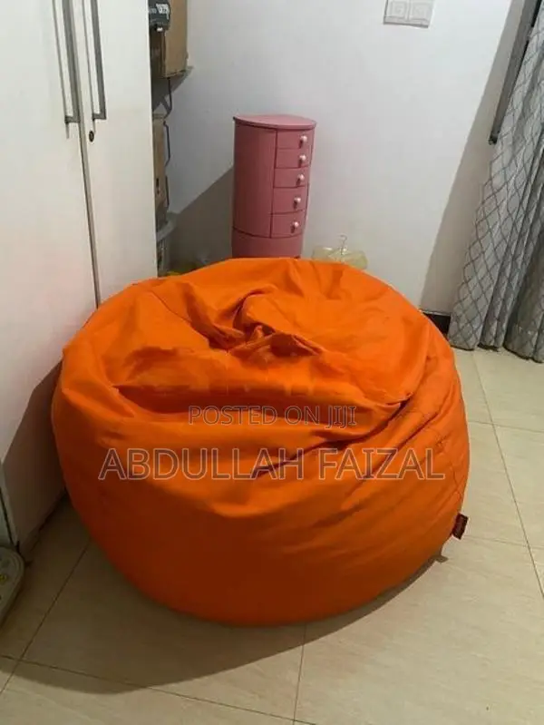 Large Orange Bean Bag