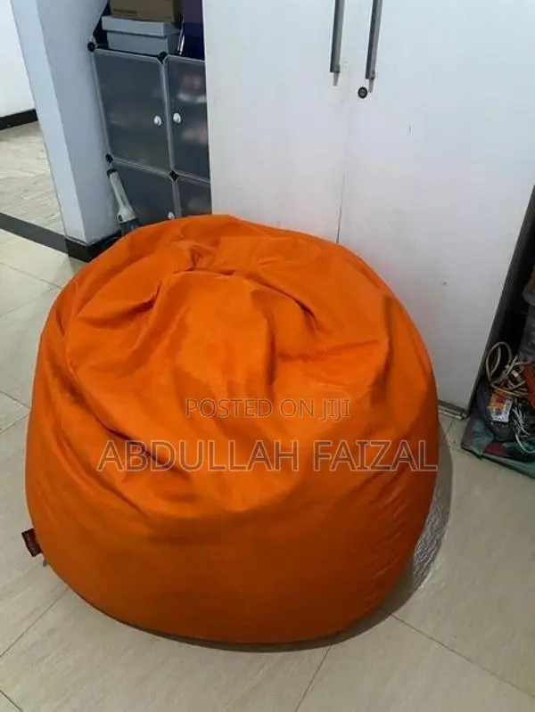 Large Orange Bean Bag