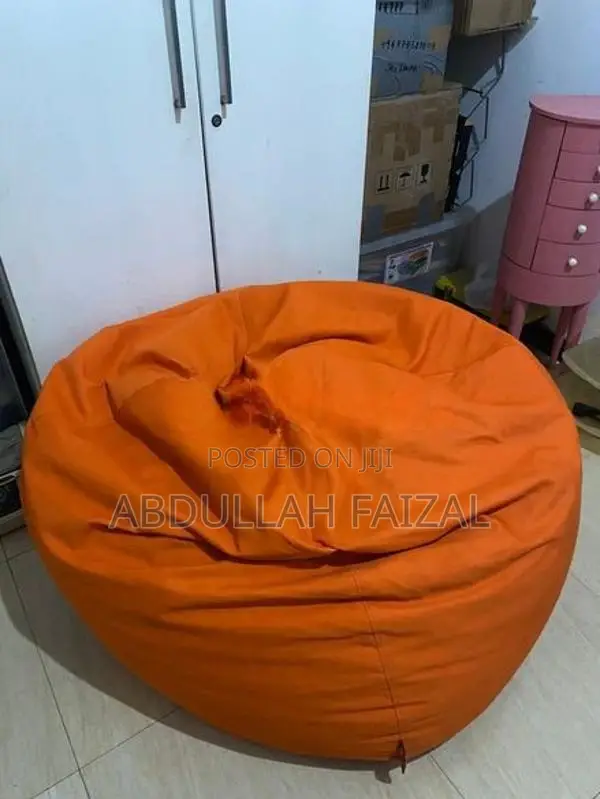 Large Orange Bean Bag
