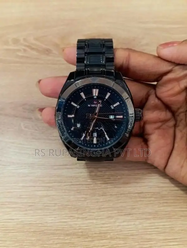 Naviforce Black Colour Hand Watch