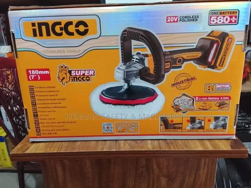 INGCO 20V Cordless Angle Polisher (180mm / 7") – HERMAN HT 1332