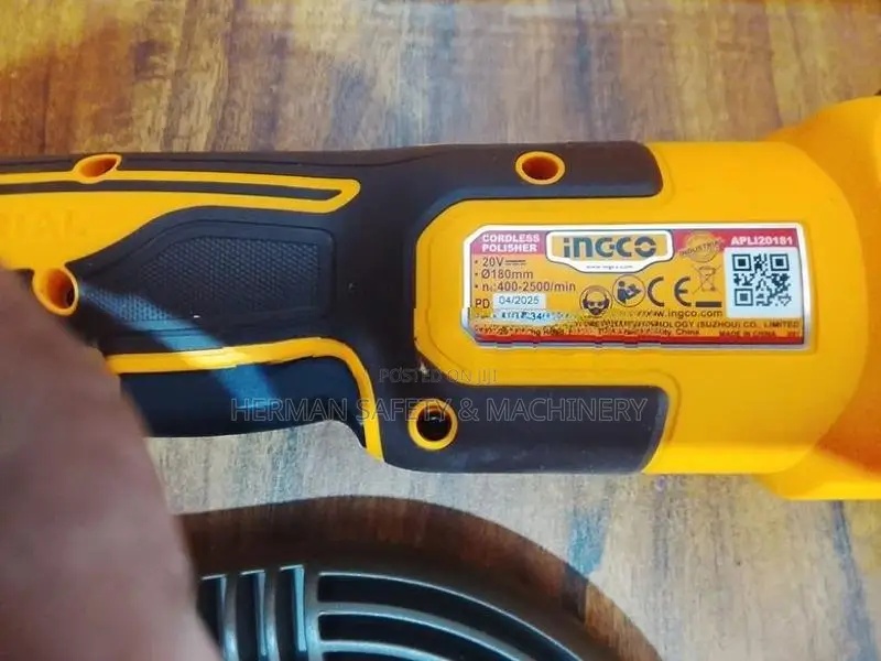 INGCO 20V Cordless Angle Polisher (180mm / 7") – HERMAN HT 1332