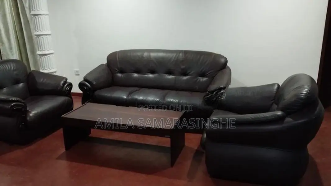 Damro Cushion Sofa- Brown Leather