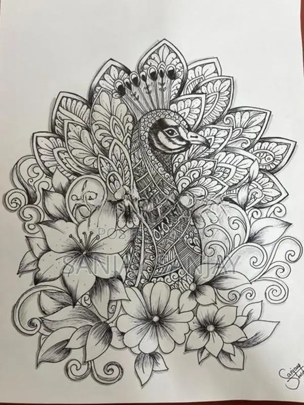 Peacock Mandala Art