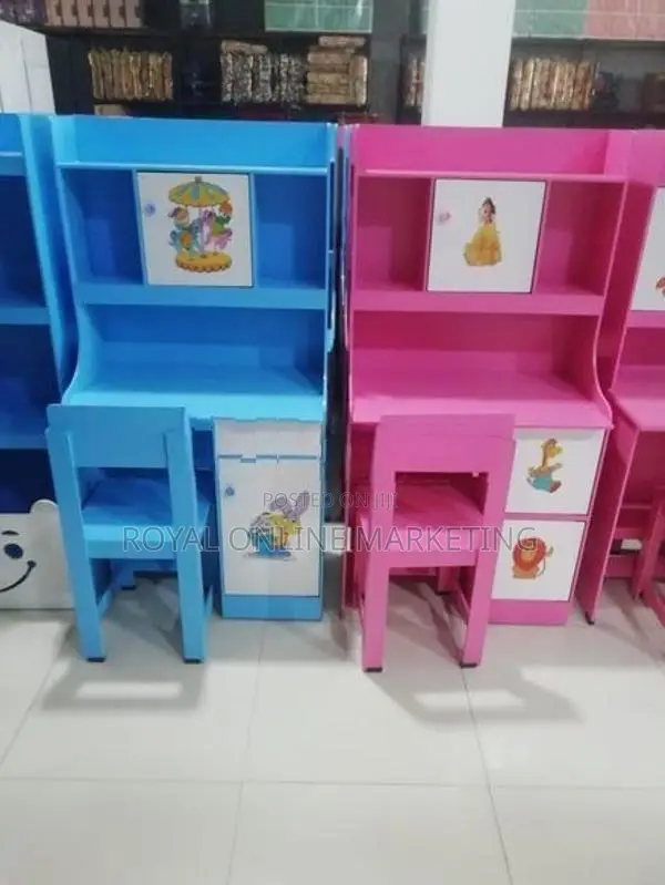 new baby modern writing table with rack and chair (A-8)