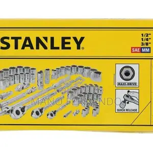 Stanley 64 Piece 1/4" 3/8" With 1/2" Drive Socket Set