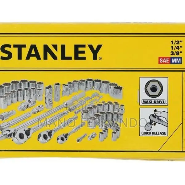 Stanley 64 Piece 1/4" 3/8" With 1/2" Drive Socket Set