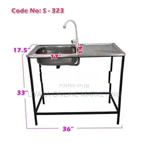 New Sink With Frame - Stainless