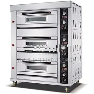 Industrial Gas Oven 3 Deck 9 Trays