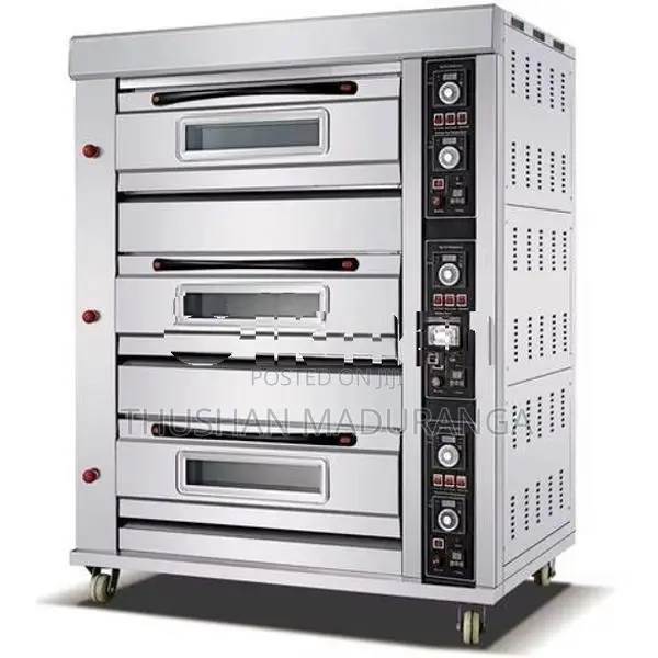 Industrial Gas Oven 3 Deck 9 Trays