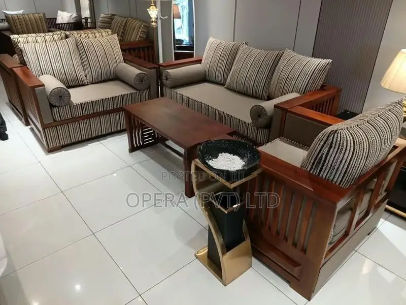 Modern Teak Wood Sofa Set