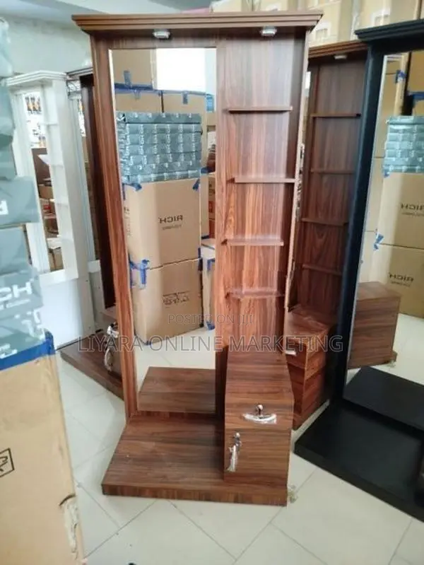 New Melamine Full Mirror Dressing Table