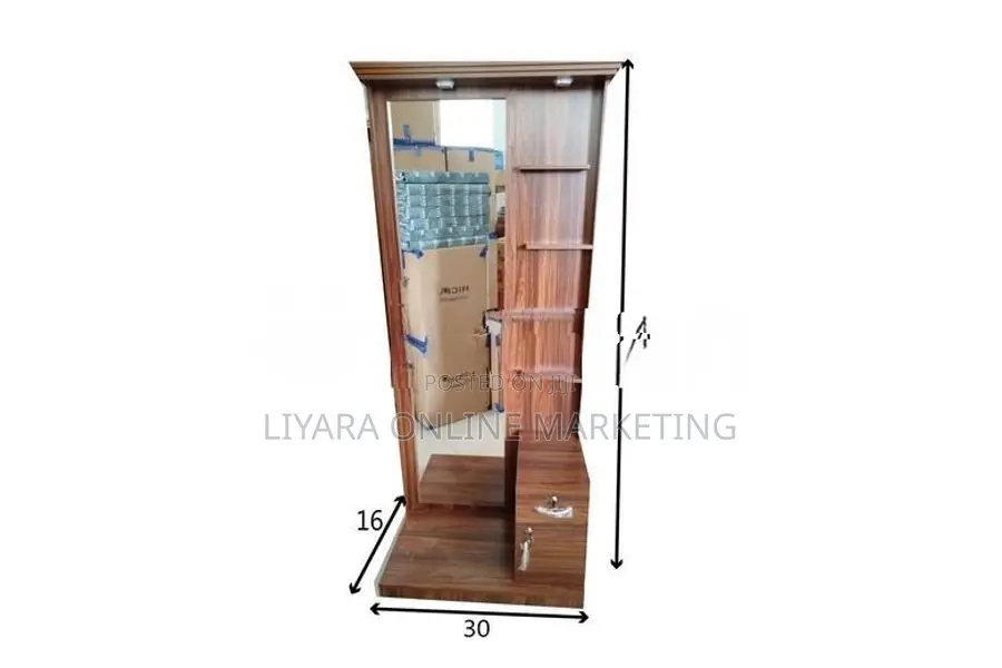 New Melamine Full Mirror Dressing Table