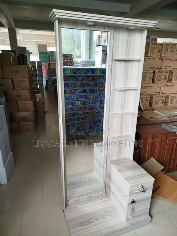 New Melamine Full Mirror Dressing Table