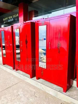 New 2 Door Steel Cupboard With Mirror .