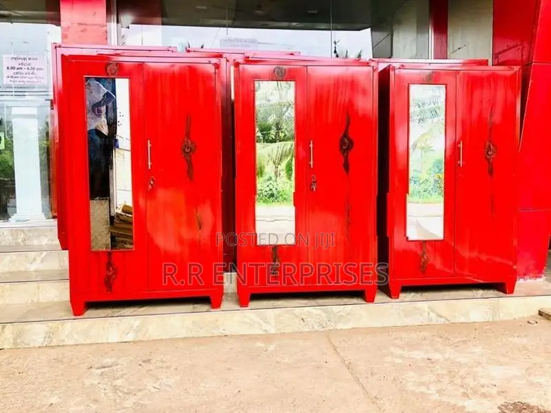 New 2 Door Steel Cupboard With Mirror .
