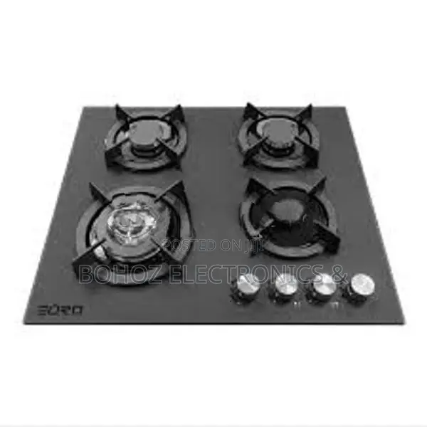 Euro Cooker Hob 4 Burner Tempered Glass JZG54011 / EUCTG60BK