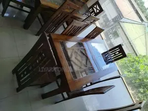 Teak Dining Table with 6 Chairs 6/3