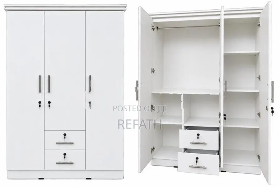 White 3 Door Cupboard