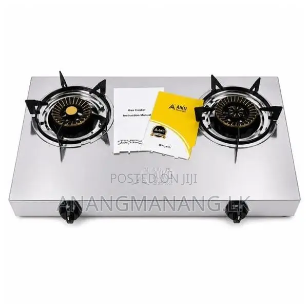 Aiko Gas Cooker 2 x Copper Burners 100mm 120mm