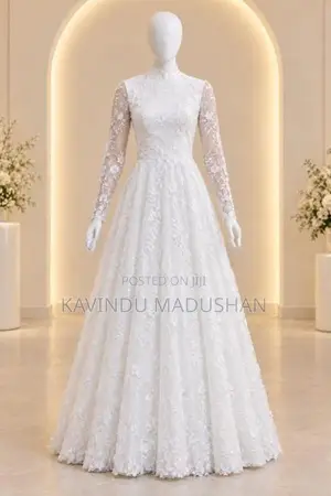 Elegant White Bridal Frock
