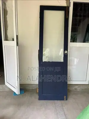 4 Nos Of Used Wooden Doors With Glass Panelling Imported Fittings