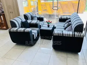New Modern 3*1*1 Fabric Sofa Set with Stool Pillow