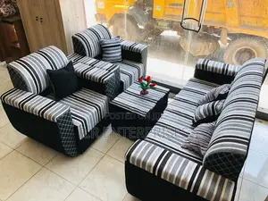 New Modern 3*1*1 Fabric Sofa Set with Stool Pillow