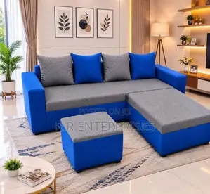 Fabric L Sofa Set