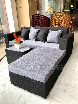 Fabric L Sofa Set