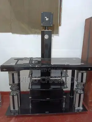 Black Glass TV Stand