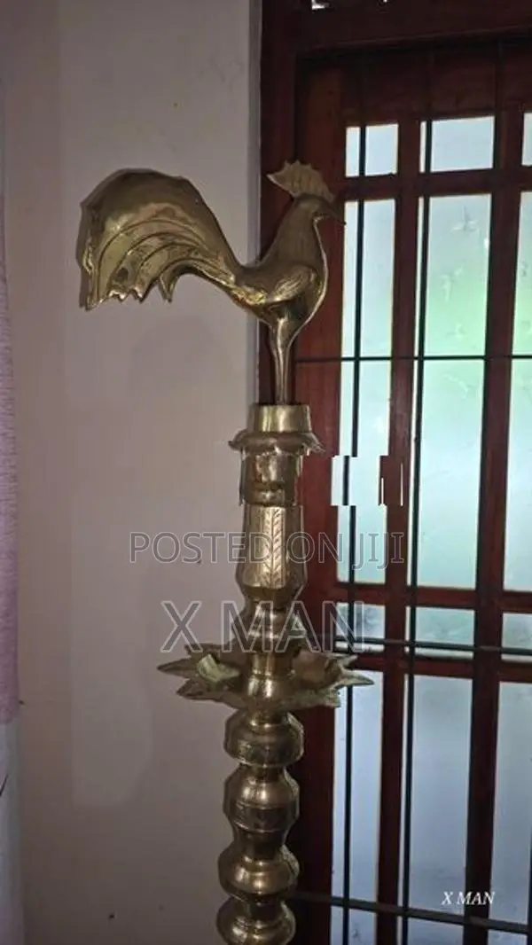 Antique Brass Oil Lamp