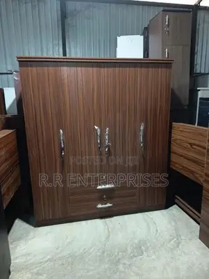 New Brown Large Melamine Wardrobes 4 Door