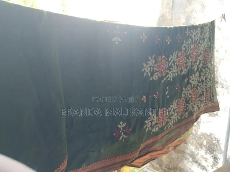 Bottle Green Full Cotton Saree