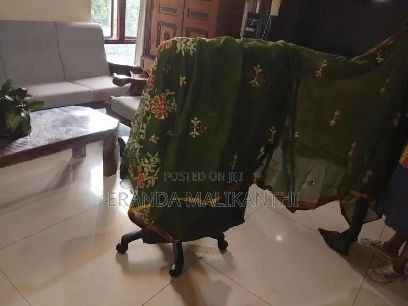 Bottle Green Full Cotton Saree