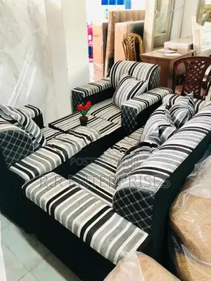 New Modern 3*1*1 Fabric Sofa Set with Stool Pillow