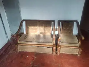 Used Wood Sofa With Table