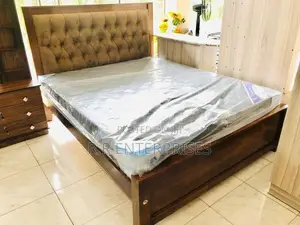 Queen Size Teak Box Bed with Arpico Spring Mattresses