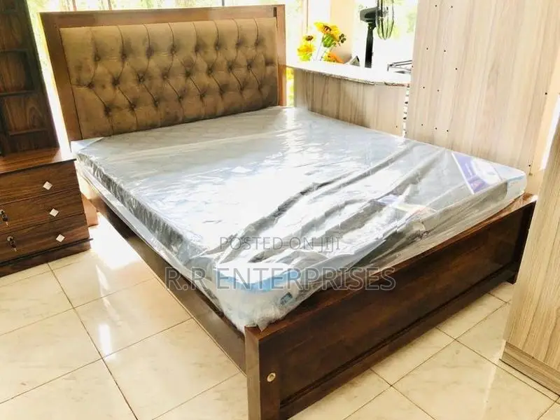 Queen Size Teak Box Bed with Arpico Spring Mattresses