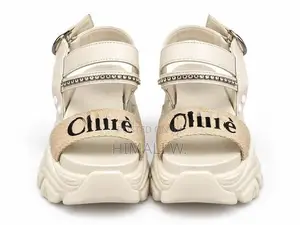 Beige Chunky Platform Sandals