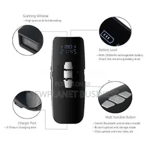 2D Portable Bluetooth Mini Wireless Barcode Readers QR Code Scanner