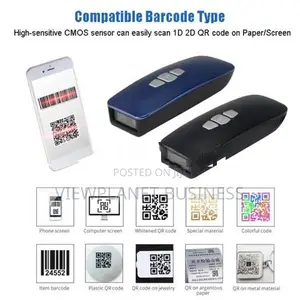 2D Portable Bluetooth Mini Wireless Barcode Readers QR Code Scanner