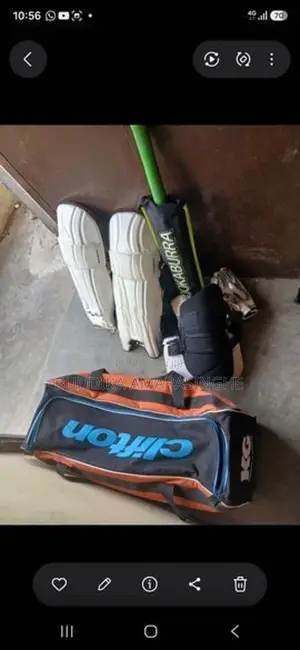 Complete Left-Handed Cricket Kit - Kookaburra Bat With Full Gear